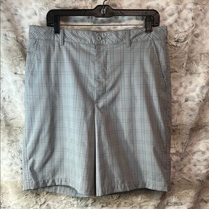 Bolle Gray Flat Front Shorts Lightweight Classic Design 34